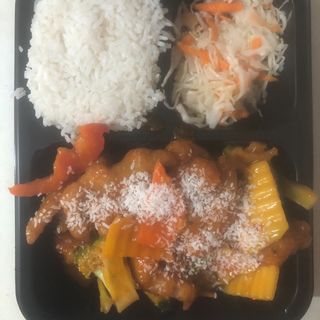 Kurczak Hanoi w sosie słodko kwaśnym (w cieście)