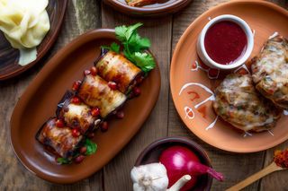 Roladki z bakłażana nadziewane pastą orzechową 200/100 g