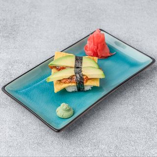 Nigiri awokado z tamago i unagi 2szt