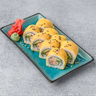 Uramaki grillowany łosoś owijany tamago 8szt