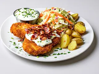 Kotlet schabowy A'la boczek