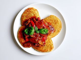 Placki z mięsem z kurczaka