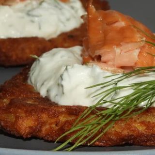 Placki z łososiem i z mascarpone 
