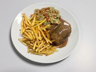 Schab faszerowany pieczarkami