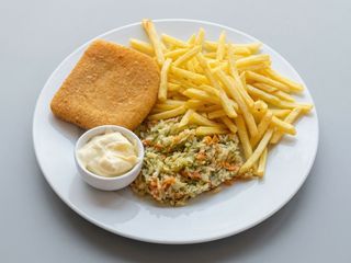 Ser smażony z frytkami