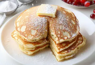 Pancake z cukrem pudrem