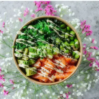Poke salmon