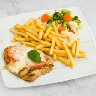Stek ze schabu z borowikami i mozzarellą