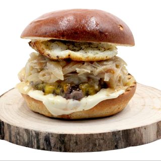 Egg & onion burger
