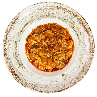 Zapiekane gnocchi z ndują, gorgonzolą i pistacjami