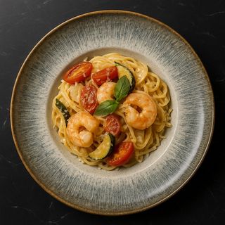 Gambretti e zucchine