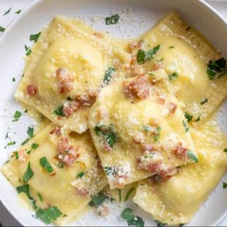 Ravioli carbonara 