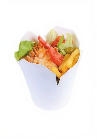 Kebab w kubełku Samo mięso z frytkami 750ml