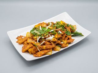 Paneer sizzlers with naan