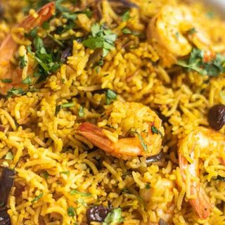 Shrimps biryani