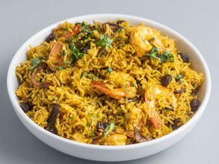 Shrimps biryani