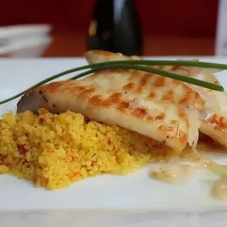 Halibut z Krewetkami