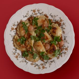 Podsmażone lepiochy z karpiem 9szt. (1 pieróg = 40g)