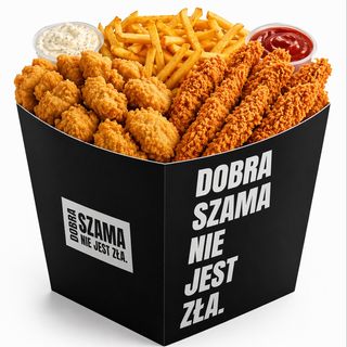 Kubełek M - 10 polędwiczek + 200g frytki + sos