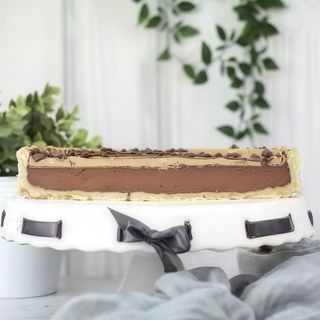 Chocolate-peanut-butterscotch tart