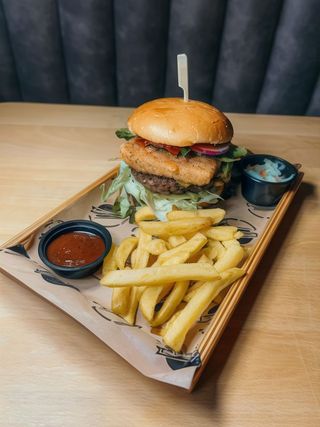 Smažený sýr Burger Zestaw