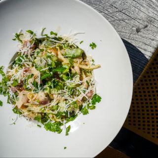 Spaghetti Guanciale e Fava