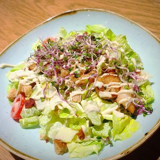 Sałatka cezar z krewetkami