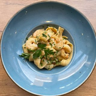 Papardelle z krewetkami