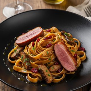 Pappardelle z borowikami i KACZKĄ