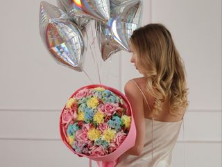La Rose et Le Tulip (dk8) + 5 balonów serca