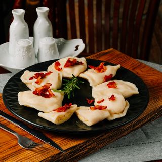 Pierogi z serem ziemniakami i boczkiem