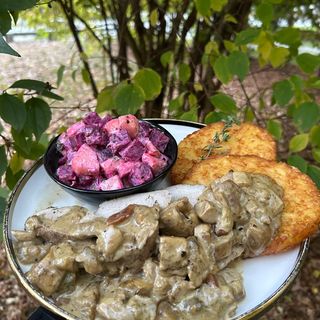 Polędwiczki wieprzowe z sosem borowikowym