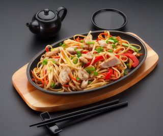 Makaron Udon z kurczakiem