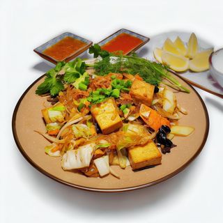 Makaron sojowy z tofu