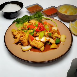 Kurczak pikantny na miodzie w aromacie trawy cytrynowej