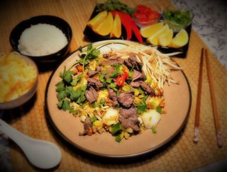 Ryż smażony z wołowiną