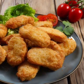 Nuggetsy z frytkami i surówką 6szt