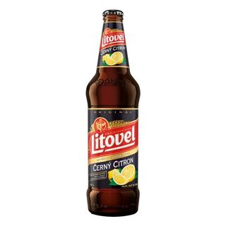 Piwo Litovel cerny citron 0,5l