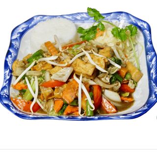 Tofu na maśle z cebulą