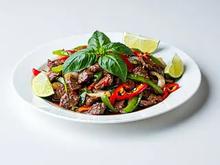 Cielęcina po tajsku na gorącym żeliwie 350g
