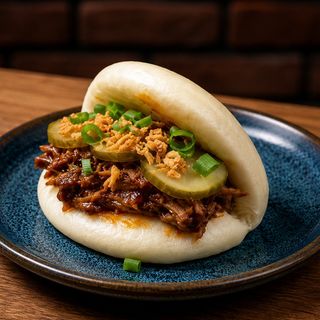 Bao z szarpaną wieprzowiną BBQ