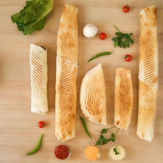 Kebab wegański z frytkami duży