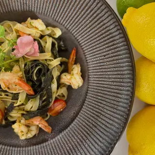 Tagliatelle z krewetkami