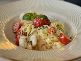 Tagliatelle z krewetkami