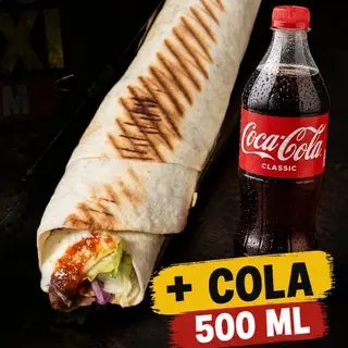 Mały kebab na cienkim cieście + Cola 0,5 l