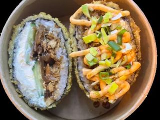 Ika sandwich z pieczonym łososiem