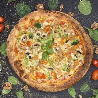 Pizza brokuł i kebab 45cm
