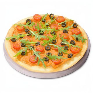 Oh! Hummus (pizza na cienkim cieście finetta o smaku czosnkowym)