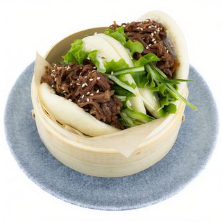 Sandwich Gua Bao z korean pulled pork