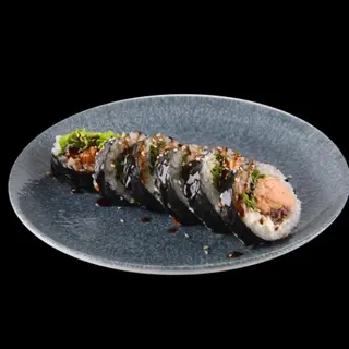 Futomaki z pieczonym łososiem teriyaki